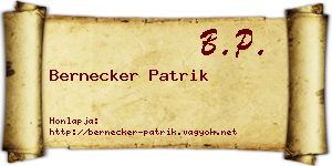 Bernecker Patrik névjegykártya