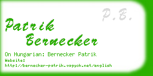 patrik bernecker business card